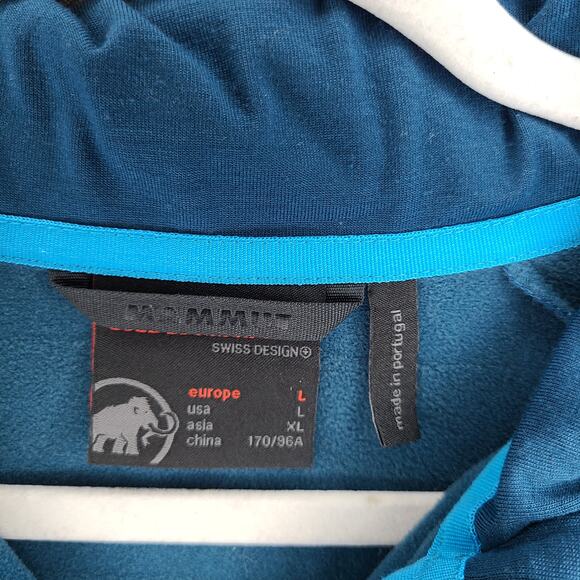 Mammut Blue & Navy Striped  Turtleneck Jacket L, Fleece-Lined, Women's - Picture 3 of 16